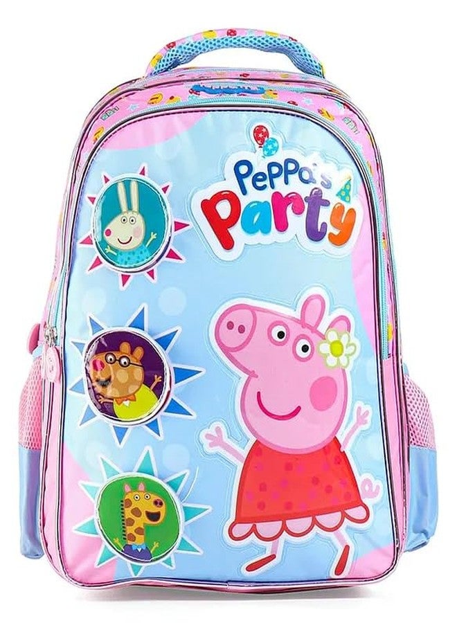 STRIDERS حقيبة ظهر مدرسية للأطفال من ستريدرز بتصميم بيبا بيج - حقيبة ظهر واسعة ومتينة بعجلات، مزودة بأحزمة مبطنة مريحة وتصميم مرح - مثالية للمدرسة والسفر واللعب - Image 2